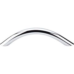 Top Knobs Curved Wire Pull Contemporary Style 3-3/4 Inch (96mm) Center to Center, Overall Length 4-9/16 Inch Polished Chrome Cabinet Hardware Pull / Handle 