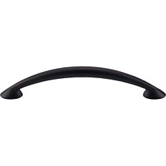 Top Knobs Newport Pull Contemporary Style 5-1/16 Inch (128mm) Center to Center, Overall Length 6-Inch Flat Black Cabinet Hardware Pull / Handle 