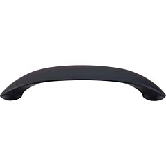 Top Knobs New Haven Pull Contemporary Style 5-1/16 Inch (128mm) Center to Center, Overall Length 6-1/8" Flat Black Cabinet Hardware Pull / Handle 