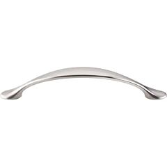 Top Knobs Hartford Pull Contemporary Style 5-1/16 Inch (128mm) Center to Center, Overall Length 6-5/16" Brushed Satin Nickel Cabinet Hardware Pull / Handle 