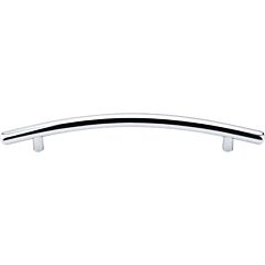 Top Knobs Curved Bar Pull Contemporary Style 6-5/16 Inch (160mm) Center to Center, Overall Length 8-7/8" Polished Chrome Cabinet Hardware Pull / Handle 