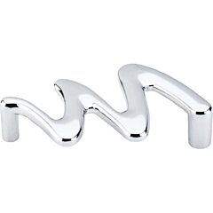 Top Knobs Squiggly Pull Contemporary Style 3-3/4 Inch (96mm) Center to Center, Overall Length 4-1/8" Polished Chrome Cabinet Hardware Pull / Handle 