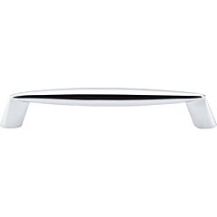 Top Knobs Rung Pull Contemporary Style 5-1/16 Inch (128mm) Center to Center, Overall Length 5-7/8" Polished Chrome Cabinet Hardware Pull / Handle 