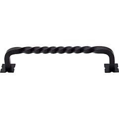 Top Knobs Square Twist DPull w/Backplates Old World Style 6-Inch (152mm) Center to Center, Overall Length 6-5/16" Patina Black Cabinet Hardware Pull / Handle 