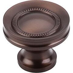Top Knobs Button Faced Knob Traditional Style Oil Rubbed Bronze Knob, 1-1/4 Inch Diameter