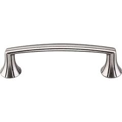 Top Knobs Rue Pull Traditional Style 3-3/4 Inch (96mm) Center to Center, Overall Length 4-5/8" Pewter Antique Cabinet Hardware Pull / Handle 