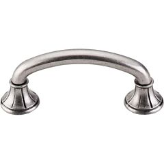 Top Knobs Lund Pull Traditional Style 3-Inch (76mm) Center to Center, Overall Length 4-Inch Pewter Antique Cabinet Hardware Pull / Handle 