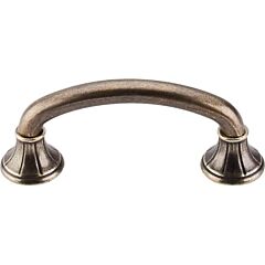 Top Knobs Lund Pull Traditional Style 3-Inch (76mm) Center to Center, Overall Length 4- German Bronze Cabinet Hardware Pull / Handle 
