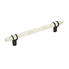Carrione 6-5/16 in (160 mm) Center-to-Center Marble White/Black Bronze Cabinet Pull