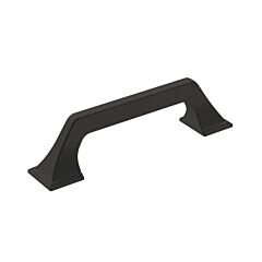 Exceed 3-3/4" (96mm) Center to Center, 5-1/4" (133mm) Length, Matte Black Cabinet Pull / Handle