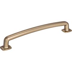 Jeffrey Alexander Belcastel 1 Satin Bronze 6-5/16 Inch (160mm) Center to Center, Overall Length 7-1/8 Inch Forged Look Flat Bottom Cabinet Hardware Pull / Handle