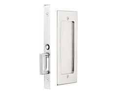 Emtek Modern Rectangular 7-1/4 Inch Passage Pocket Door Mortise, PVD Polished Nickel