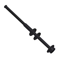 Colonial Bronze Concealed Garment Rod Hand Finished in Matte Satin Black, 1-1/2" (38mm) Diameter
