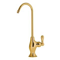 Mountain Plumbing Products Point-of-Use Drinking Faucet with Teardrop Base & Side Handle in Unlacquered Brass Finish