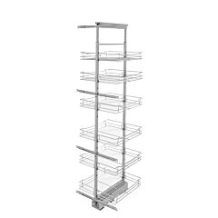 Chrome Basket Pantry Pullout Soft Close, 20 in