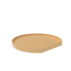 Natural Wood D-Shape Lazy Susan Shelf Only, 32 in