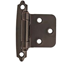Variable Overlay Self-Closing, Exposed, Face Mount Oil-Rubbed Bronze Hinge - 2 Pack