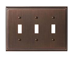 Mulholland 3 Toggle Oil-Rubbed Bronze Wall Plate