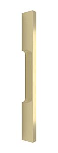 Omnia Elite Solid Brass Pull 6" (152mm) Center Holes 6-1/2" (165.5mm) Length, Lacquered Satin Brass