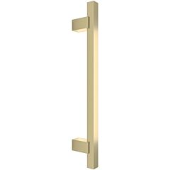 Omnia Elite Solid Brass Pull 6" (152 mm) Center Holes 7-15/16" (202mm) Length, Lacquered Satin Brass