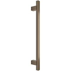Omnia Elite Solid Brass Pull 8" (203 mm) Center Holes 9-15/16" (252.5mm) Length, Lacquered Antique Brass