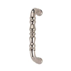 Omnia Traditions Pull 3-1/2" (89mm) Center Holes 4" (102mm) Length, Lacquered Polished Nickel Plated
