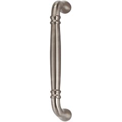 Omnia Traditions 5" (127mm) Center to Center, Overall Length 5-5/8" (143mm) Lacquered Satin Nickel Plated Cabinet Pull / Handle