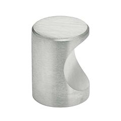 Omnia Ultima II Solid Brass 3/4" (19mm) Overall Diameter, Satin Chrome Plated Cylindrical Cabinet Knob
