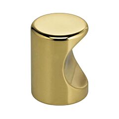 Omnia Ultima II Solid Brass 1" (25.4mm) Overall Diameter, Lacquered Polished Brass Cylindrical Cabinet Knob