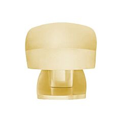 Omnia Ultima I Solid Brass 1-1/4" (32mm) Overall Length, Unlacquered Polished Brass Square Cabinet Knob
