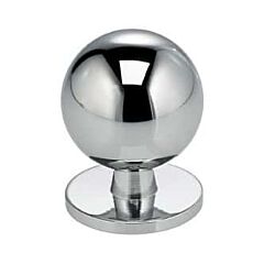 Omnia Ultima II Solid Brass 1-3/16" (30.5mm) Overall Diameter, Lacquered Polished Nickel Plated Round Cabinet Knob