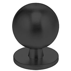 Omnia Ultima II 1-7/8" (48mm) Sphere Knob with Backplate, Lacquered Oil Rubbed Black