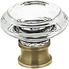 Omnia Prodigy 1-5/16" (33mm) Diameter Cabinet Knob, Lacquered Polished Brass