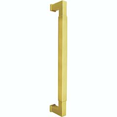 Omnia Ultima III Appliance Pull 12" (305mm) Center Holes 12-3/4" (324mm) Length, Unlacquered Polished Brass