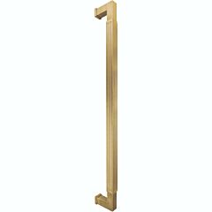 Omnia Ultima III Reeded Appliance Pull 18-3/8" (467mm) Center Holes 18-3/4" (476mm) Length, Unlacquered Polished Brass