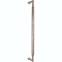 Omnia Ultima III Knurled Appliance Pull 18" (457mm) Center Holes 18-3/4" (476mm) Length, Lacquered Satin Nickel Plated