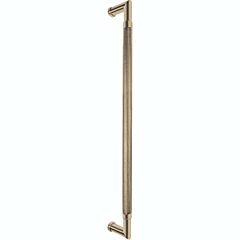 Omnia Ultima III Knurled Appliance Pull 18" (457mm) Center Holes 18-3/4" (476mm) Length, Lacquered Satin Brass