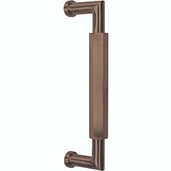 Omnia Ultima III Geometric Pull 4" (102mm) Center Holes 4-7/16" (112.5mm) Length, Lacquered Antique Brass