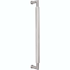 Omnia Ultima III Geometric Pull 8" (203mm) Center Holes 8-7/16" (214mm) Length, Polished Chrome Plated Plated