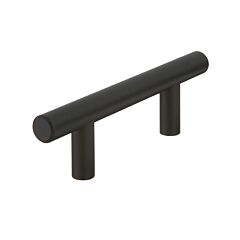 Bar Pull Collection Minimalist Style 2-1/2" (64mm) Hole Center, Overall Length 3-31/32", Matte Black Cabinet Hardware Pull / Handle