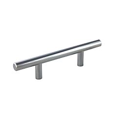 Bar Pull Collection Minimalist Style 3" (76mm) Hole Center, Overall Length 6", Polished Chrome Cabinet Hardware Pull / Handle