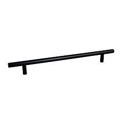 Bar Pull Collection Minimalist Style 9" (228mm) Hole Center, Overall Length 12", Matte Black Cabinet Hardware Pull / Handle