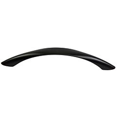 Residential Arch Flat Top Style 5-1/16" (128mm) Hole Center, Overall Length 6-1/16" (154mm), Matte Black Cabinet Hardware Pull / Handle