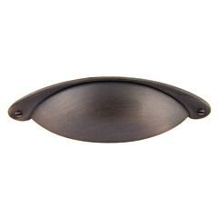 Cup Pull Collection Hooded Shaker 3" (76mm) Hole Center, Overall Length 5", Brushed Oil-Rubbed Bronze Cabinet Hardware Pull / Handle