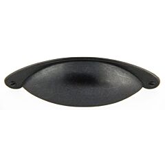 Cup Pull Collection Hooded Shaker 3" (76mm) Hole Center, Overall Length 5", Weathered Black Cabinet Hardware Pull / Handle