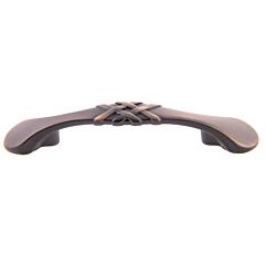 Traditional Style Rope 3" (76mm) Hole Center, Overall Length 4-23/32", Brushed Oil-Rubbed Bronze Cabinet Hardware Pull / Handle