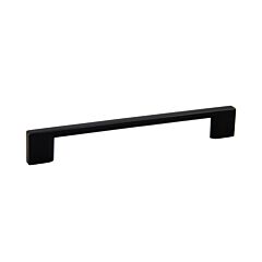 Square Pull Miami Collection 6-5/16" (160mm) Hole Center, Overall Length 7-1/2", Matte Black Cabinet Hardware Pull / Handle