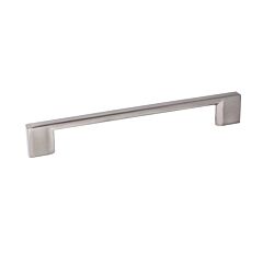 Square Pull Miami Collection 6-5/16" (160mm) Hole Center, Overall Length 7-1/2", Satin Nickel Cabinet Hardware Pull / Handle
