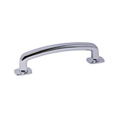 Vail Collection Contemporary Style 3-3/4" (96mm) Hole Center, Overall Length 4-17/32", Polished Chrome Cabinet Hardware Pull / Handle