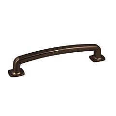 Vail Collection Contemporary Style 5-1/16" (128mm) Hole Center, Overall Length 5-7/8", Brushed Oil-Rubbed Bronze Cabinet Hardware Pull / Handle